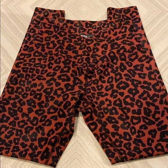 Beach Riot Brown & Black Cheetah Ribbed Leggings - Picture 1 of 6